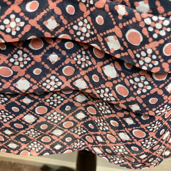 Loft Coral Geometric Halter Sleeveless Sheath Dress A85 - Picture 6 of 7